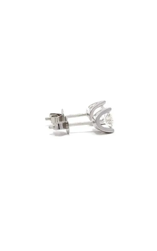 14K WHITE GOLD TENSION-SET STUD EARRINGS  G14704