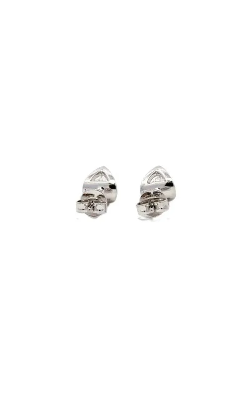 14K WHITE GOLD TENSION-SET STUD EARRINGS  G14704