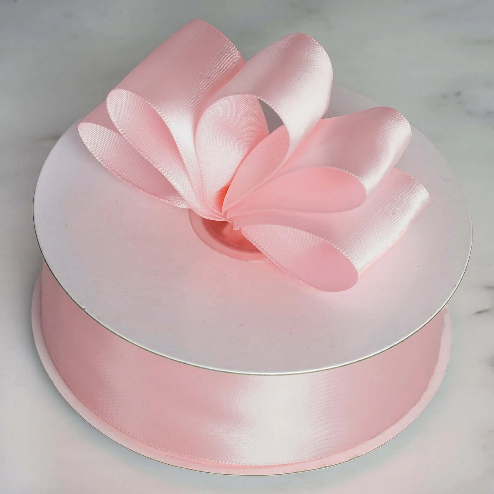 Blush Single Face Decorative Satin Ribbon 50 Yards 1.5"