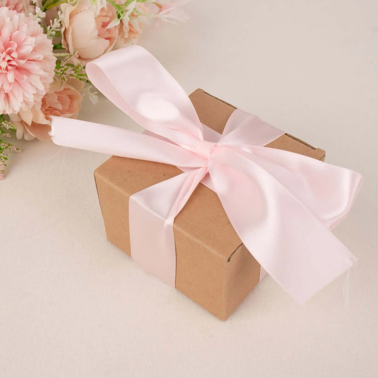 Blush Single Face Decorative Satin Ribbon 50 Yards 1.5"