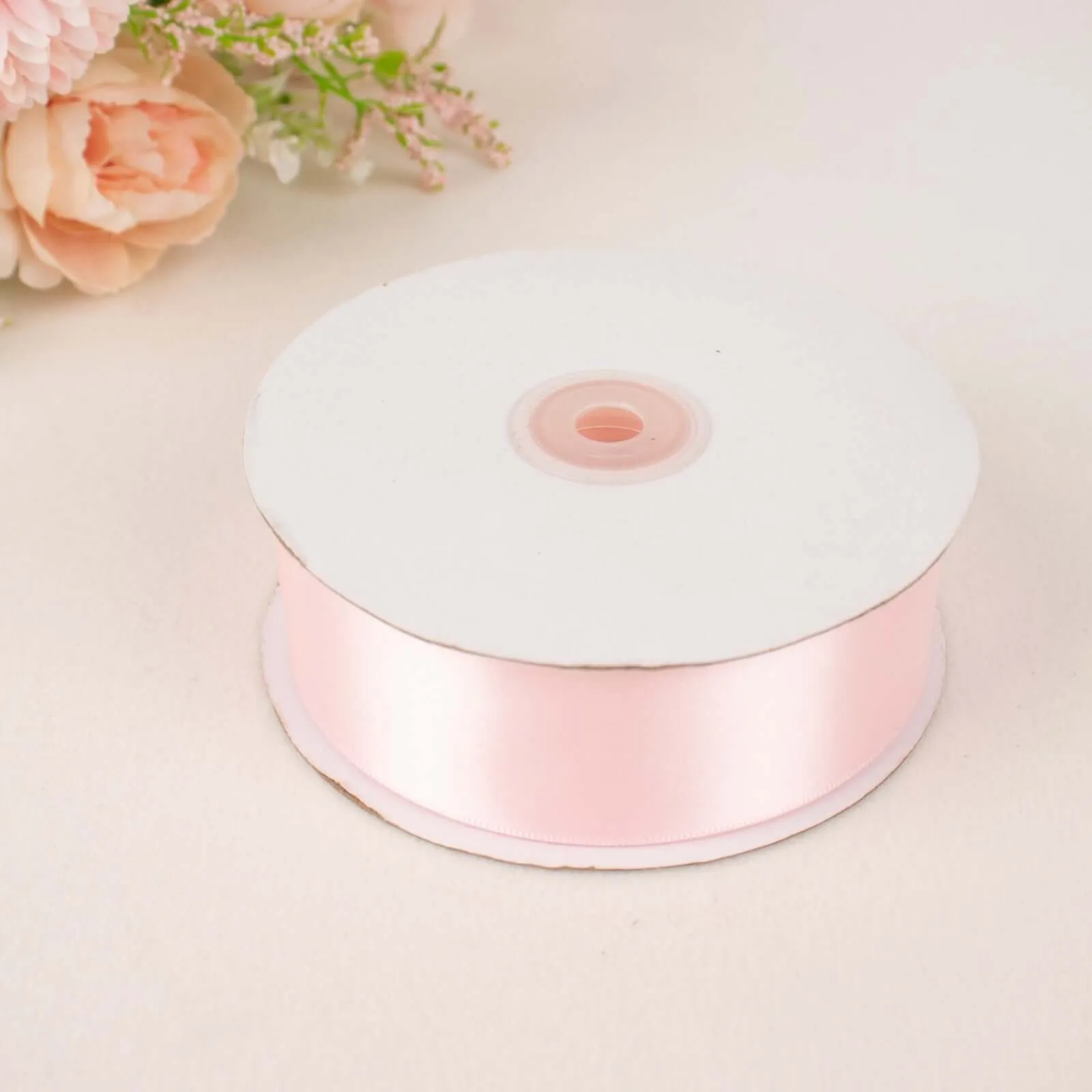 Blush Single Face Decorative Satin Ribbon 50 Yards 1.5"