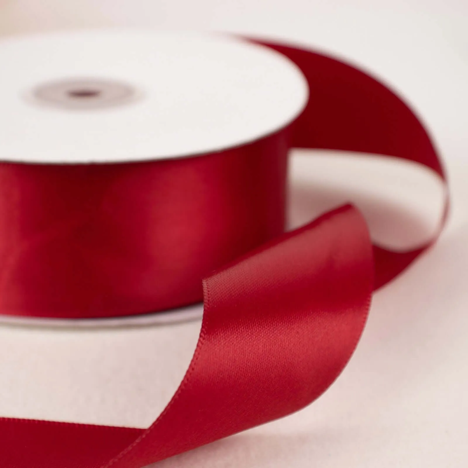 Burgundy Single Face Decorative Satin Ribbon 50 Yards 1.5"