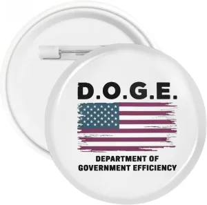 D.O.G.E Department of Government Efficiency Pinback Buttons Badge Decors Circle Unisex for Round Brooches Badge Pin