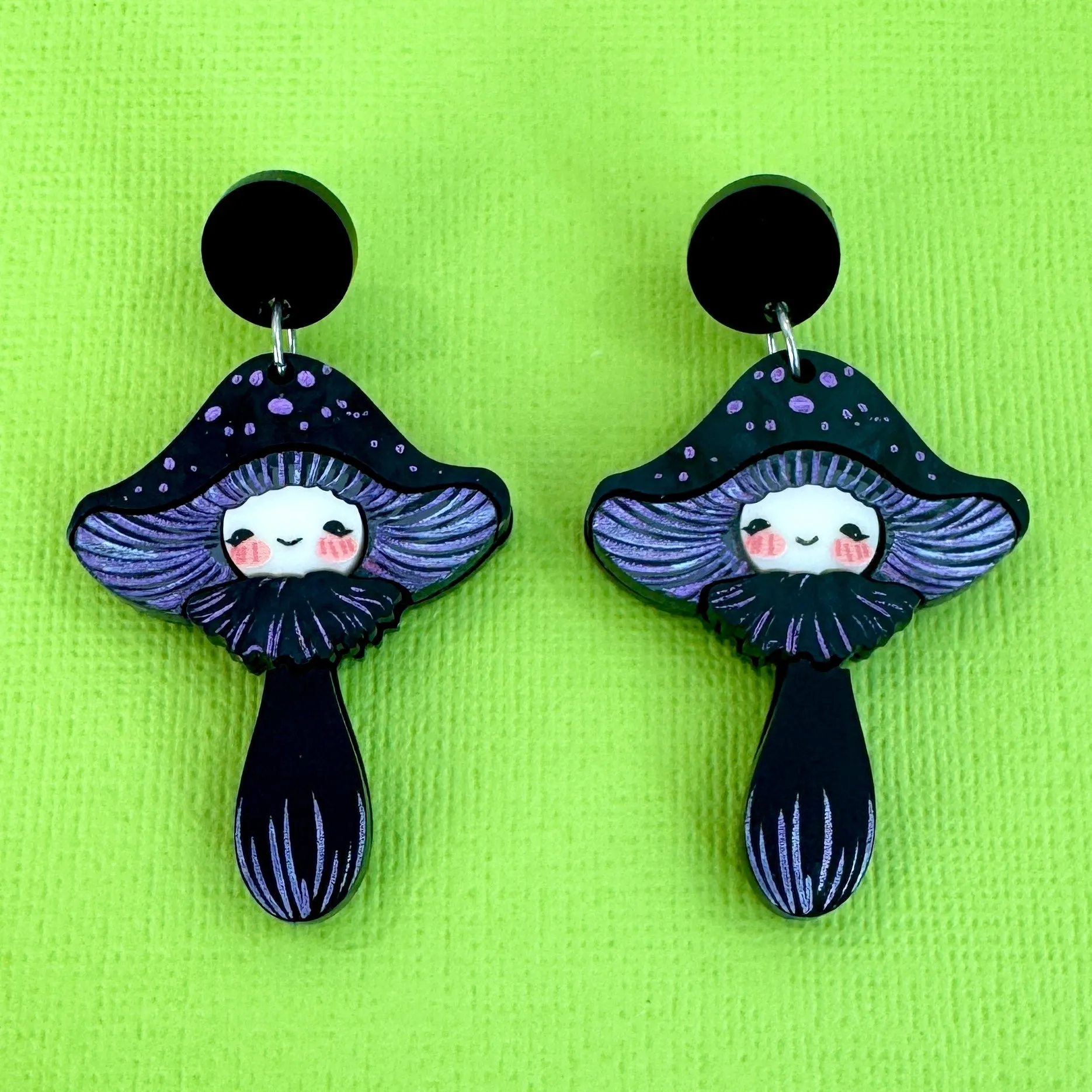 Ebony Velvet - earrings - Set of 2