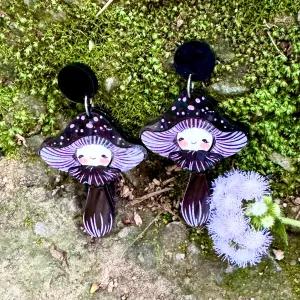 Ebony Velvet - earrings - Set of 2