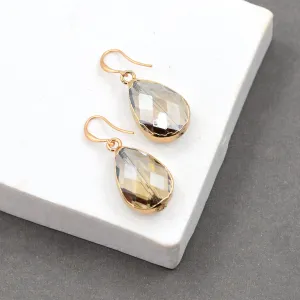 Facetted bead drop earrings