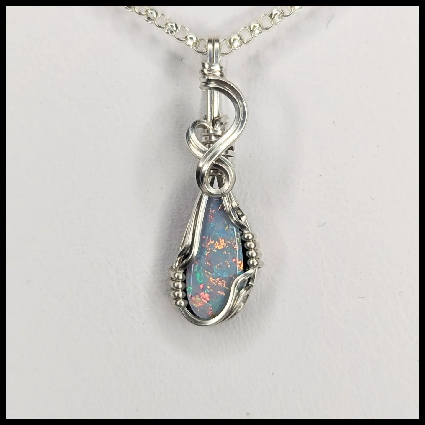 FAS303jd Australian Opal Necklace
