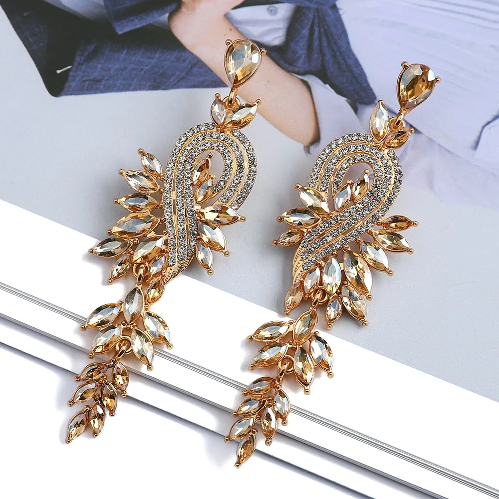 Geometric Big Long Pendant Earrings