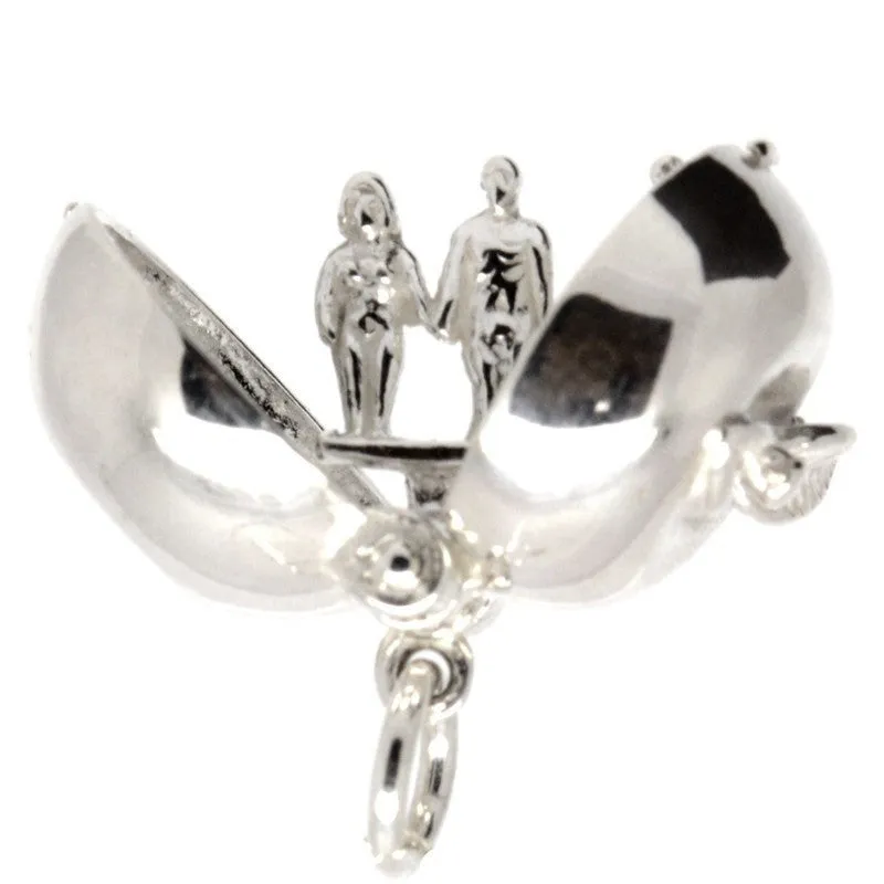 Gold Adam And Eve Apple Charm