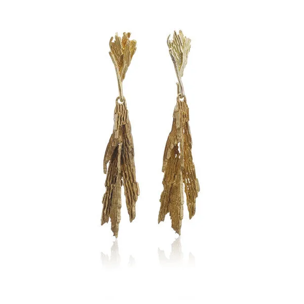 Gold 'Bark' Earrings