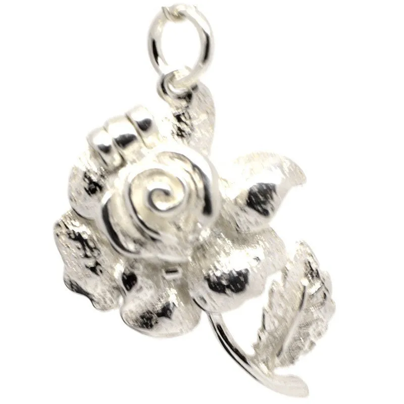 Gold Opening Rose Charm