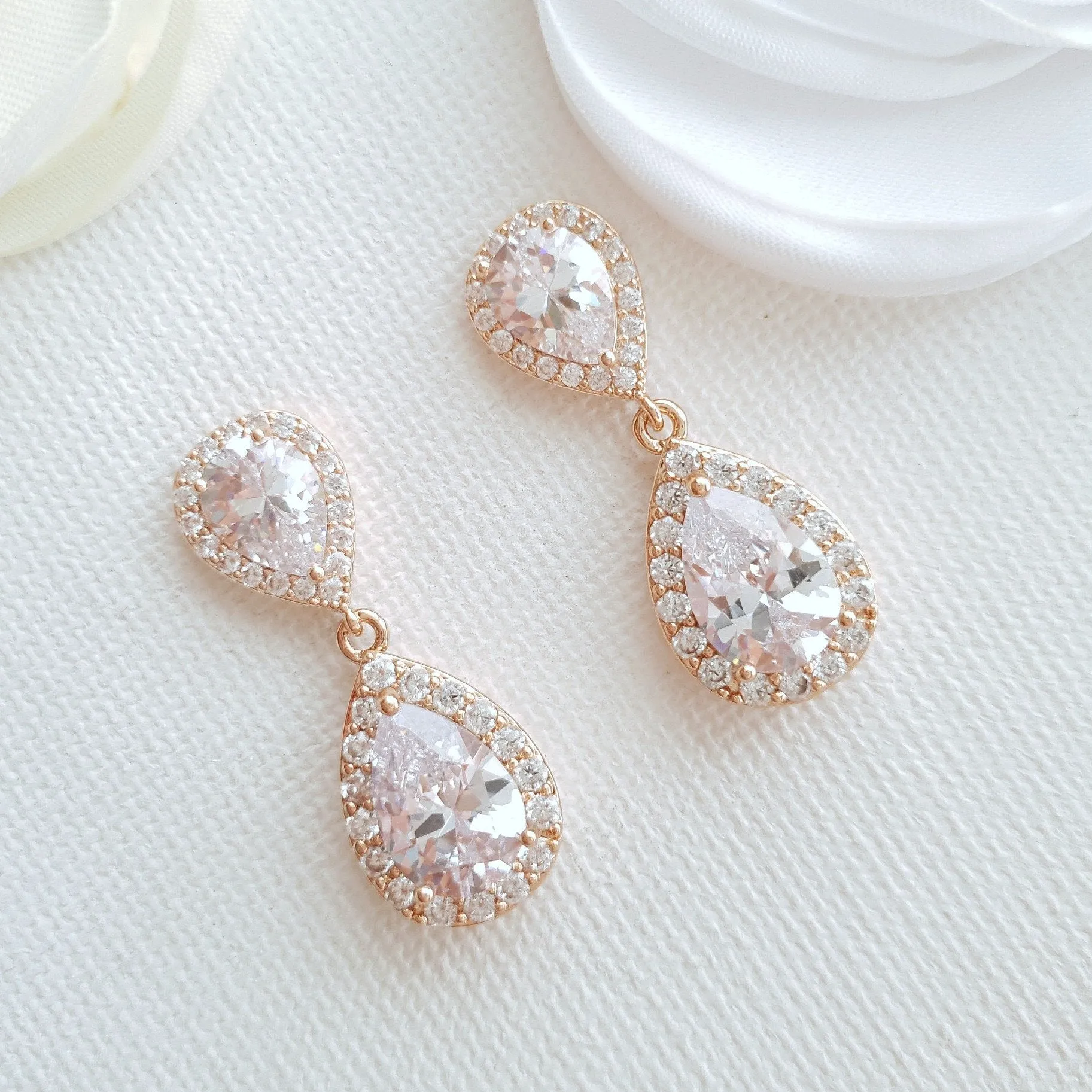 Gold Teardrop Earrings-Emma
