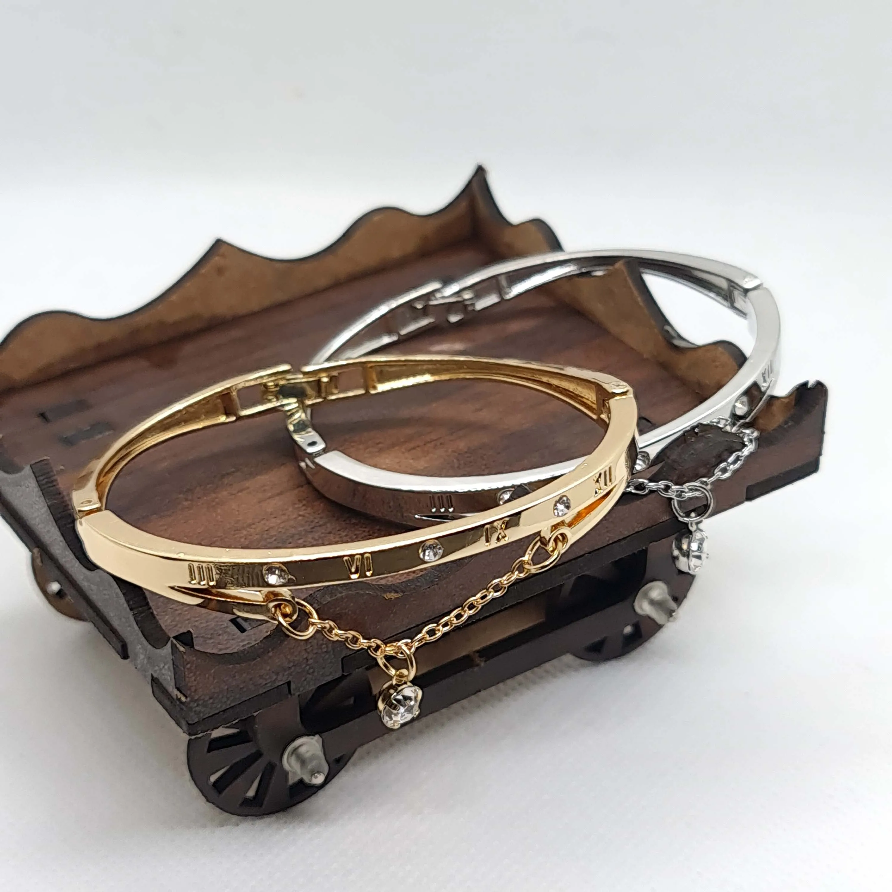 Golden & Silver Studs Hanging Bracelets