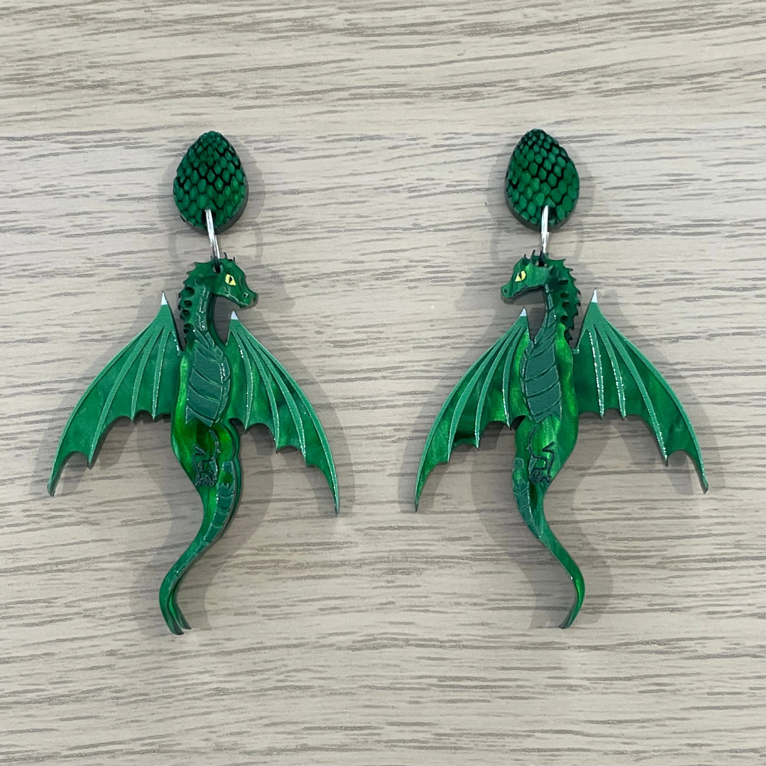 Green Dragon - earrings