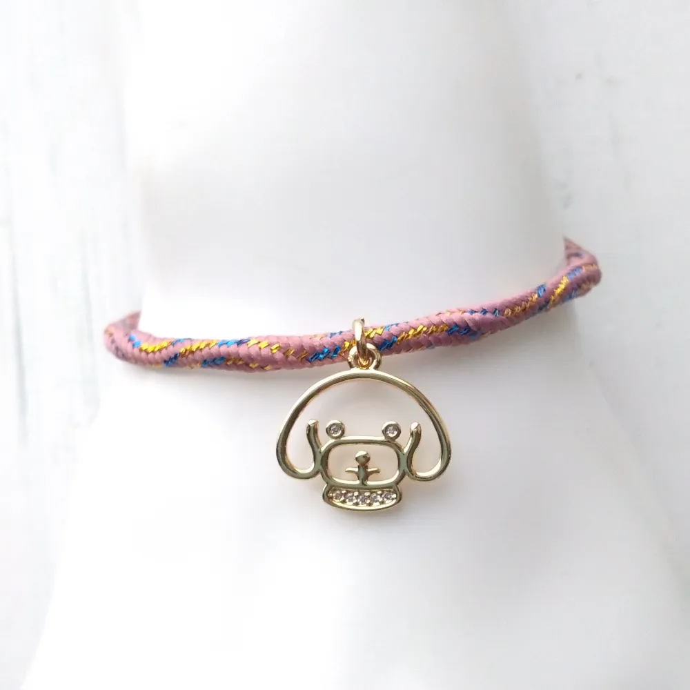 Kelly Cutout Poodle Metallic Corded Slider Bracelet