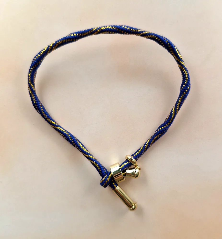 Kelly Metallic Corded Slider Bracelet