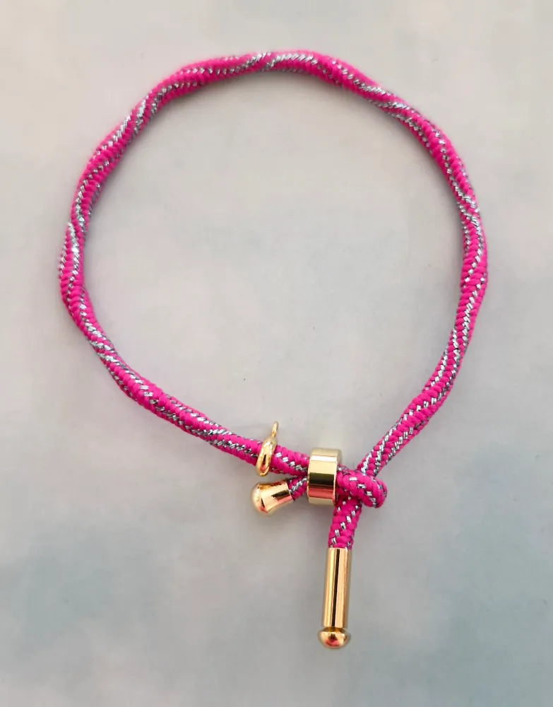Kelly Metallic Corded Slider Bracelet