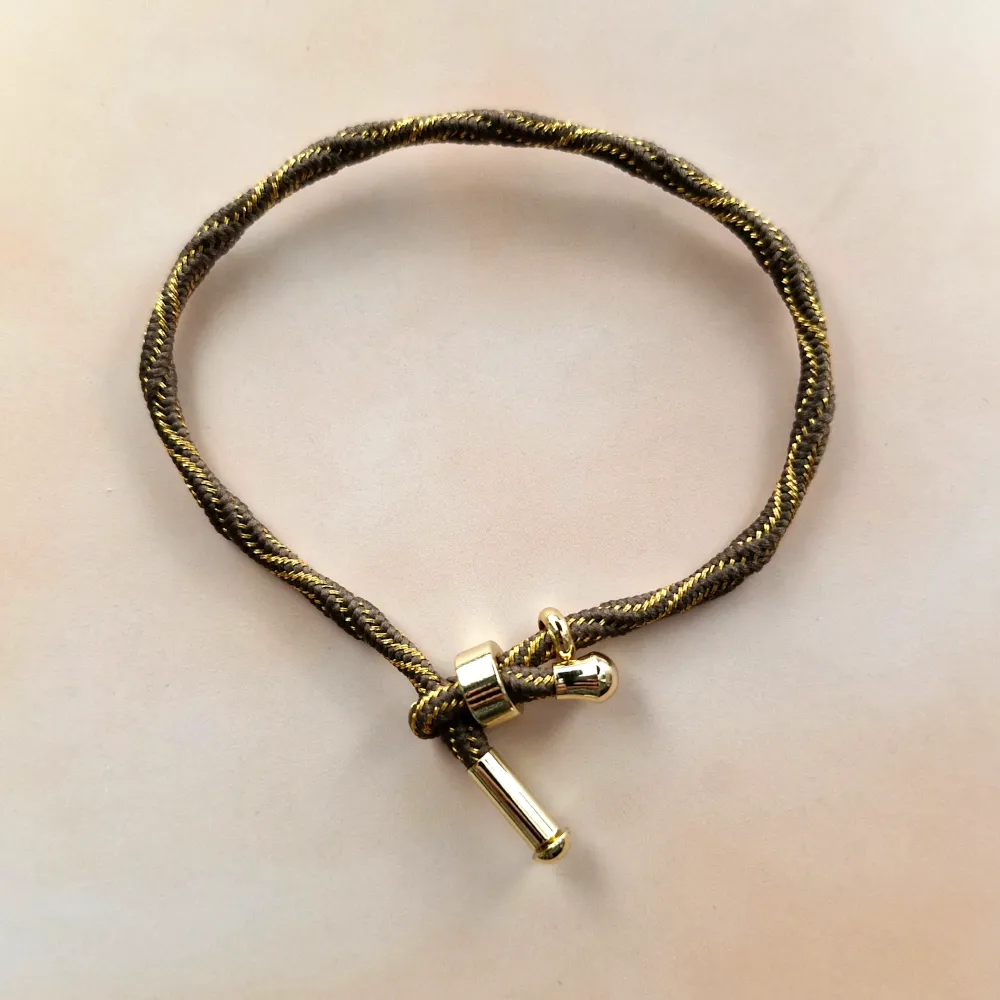 Kelly Metallic Corded Slider Bracelet