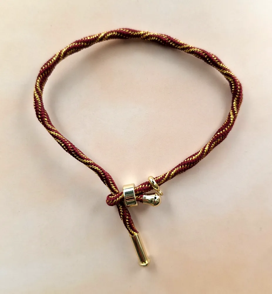 Kelly Metallic Corded Slider Bracelet