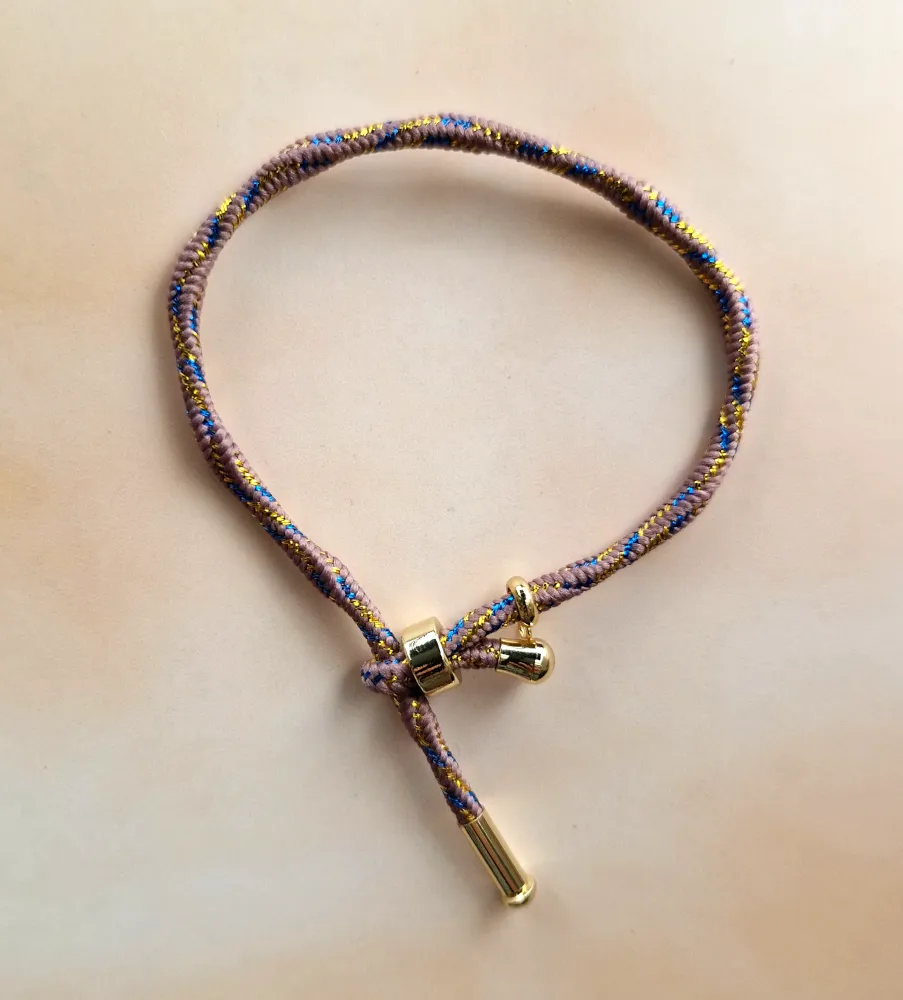 Kelly Metallic Corded Slider Bracelet