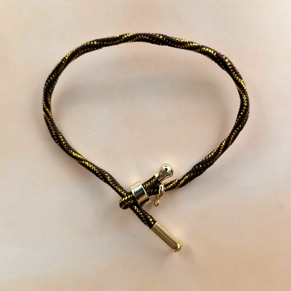 Kelly Metallic Corded Slider Bracelet