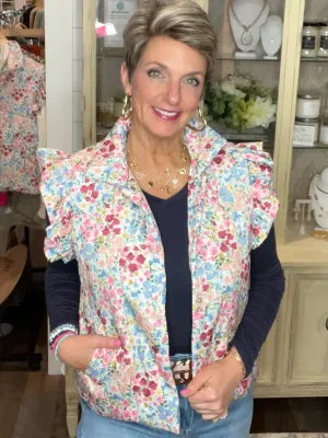Liana Floral Puffer Vest