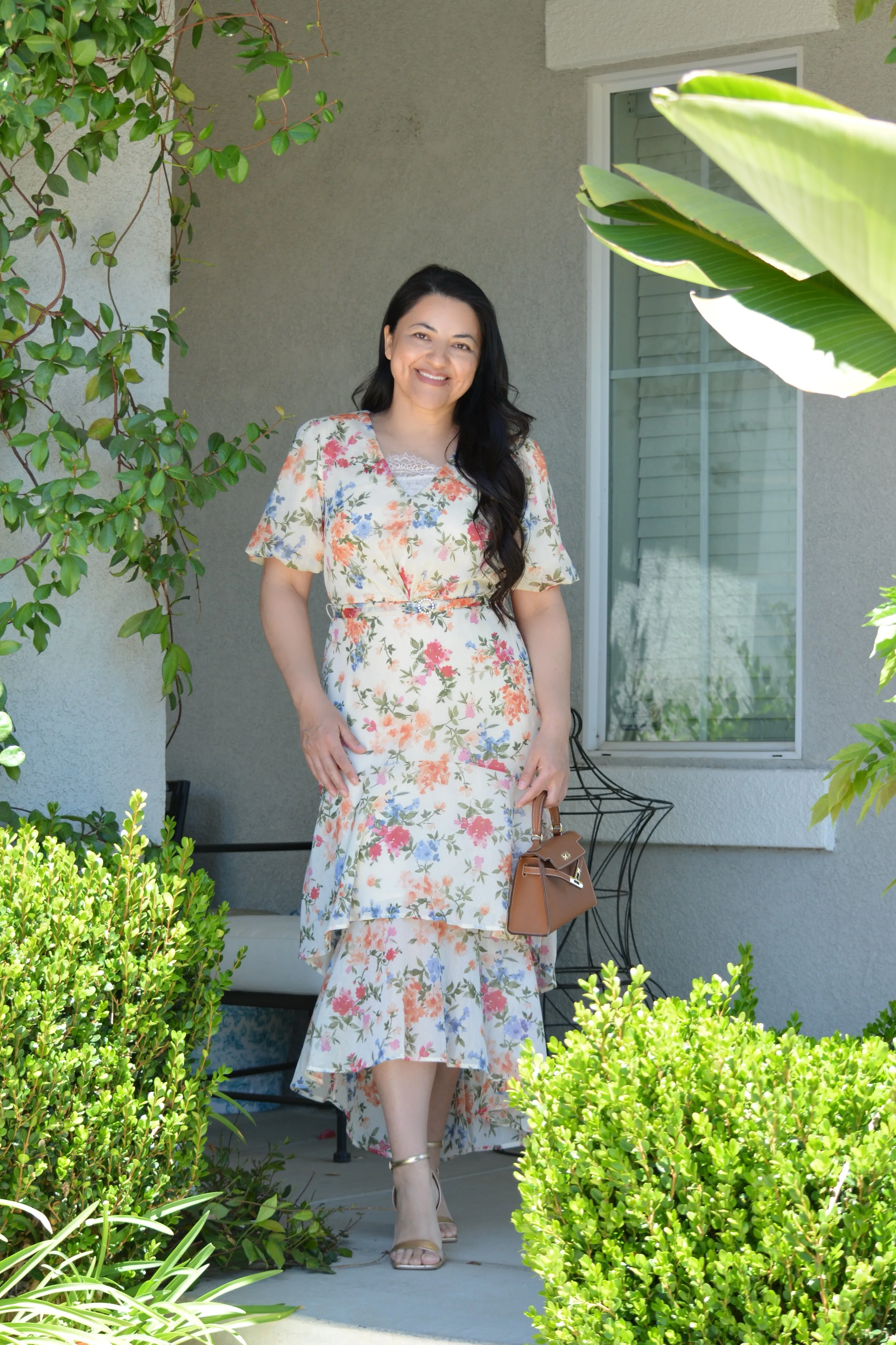 Maude Floral Highlow Dress