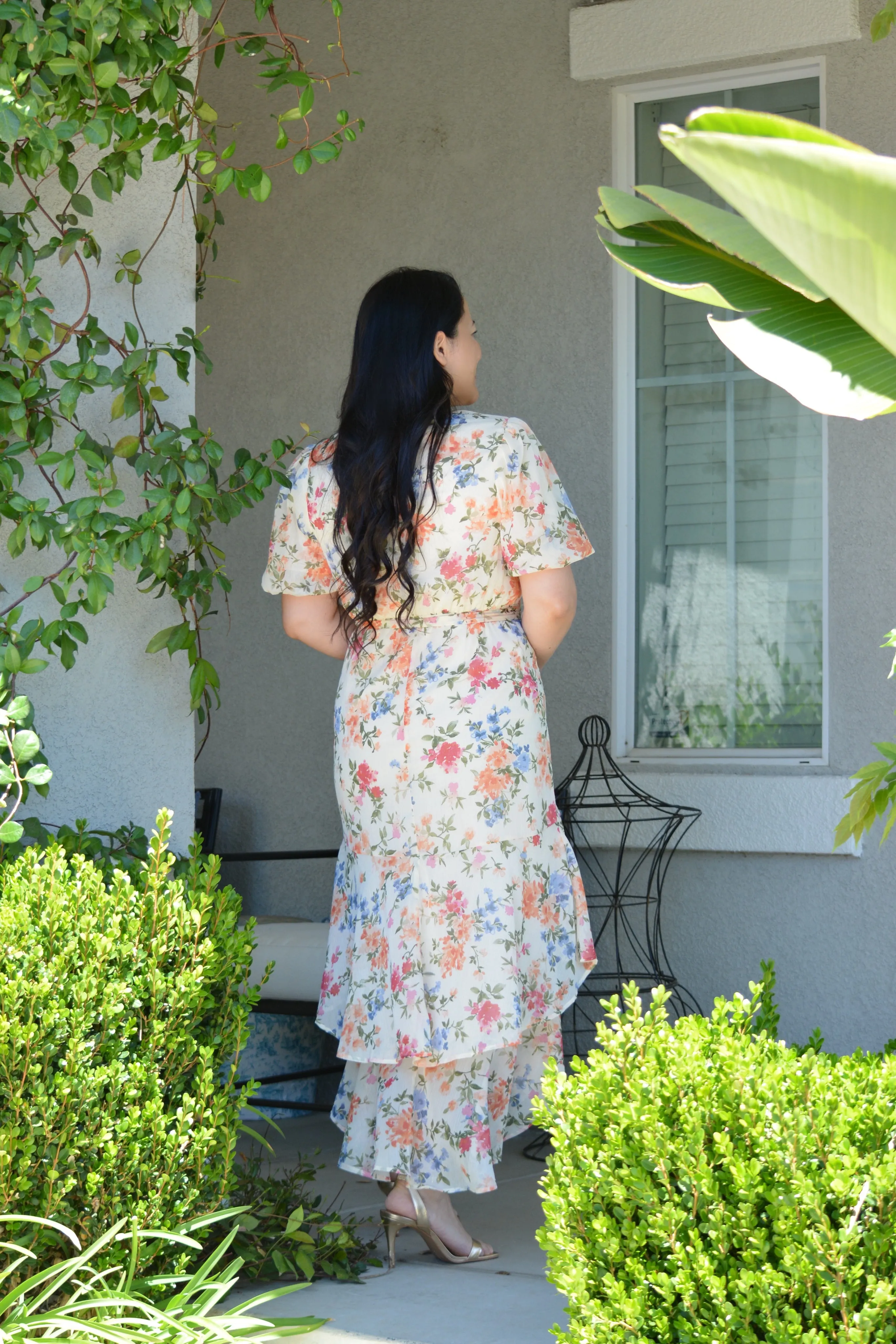 Maude Floral Highlow Dress