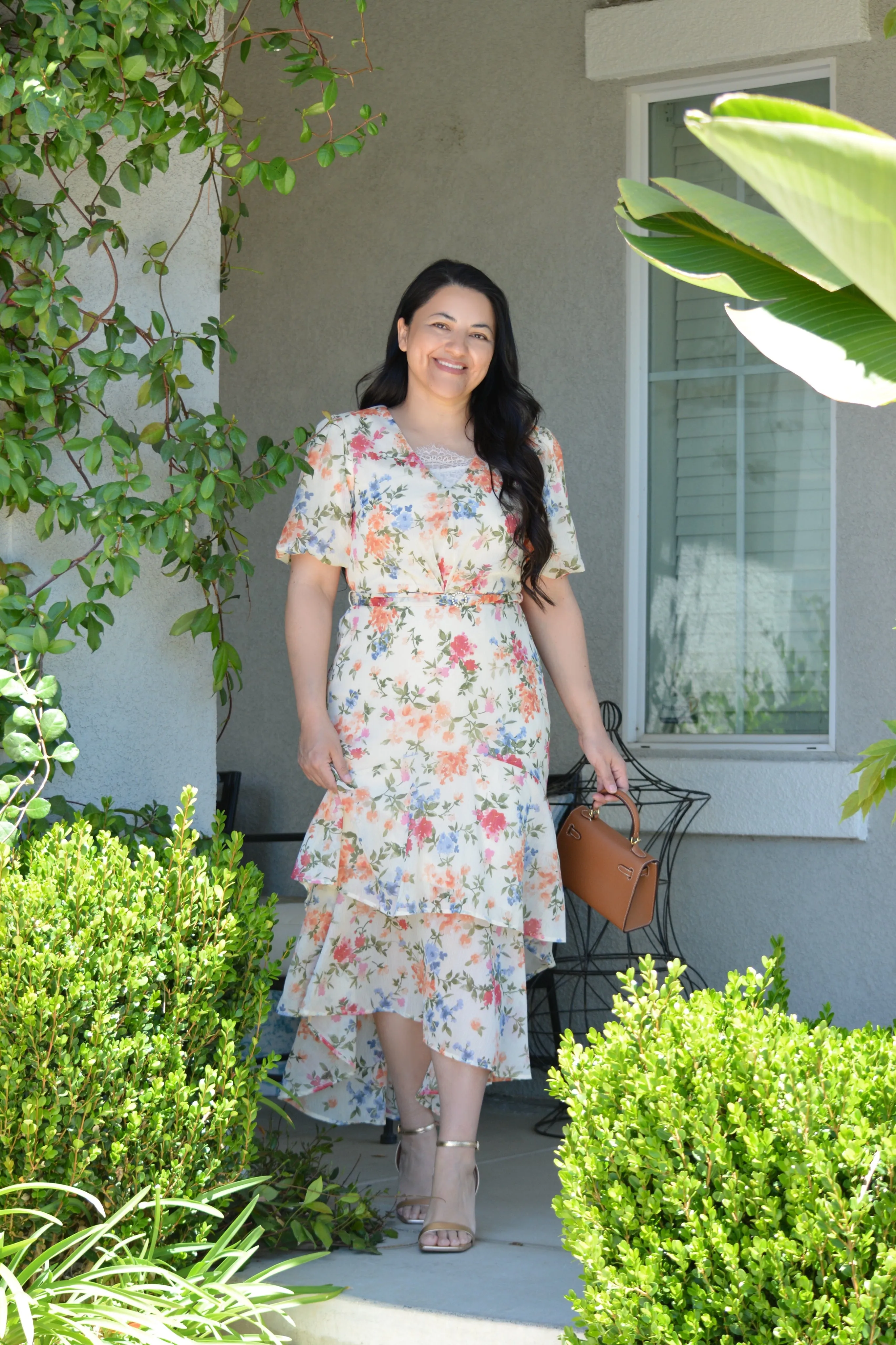 Maude Floral Highlow Dress