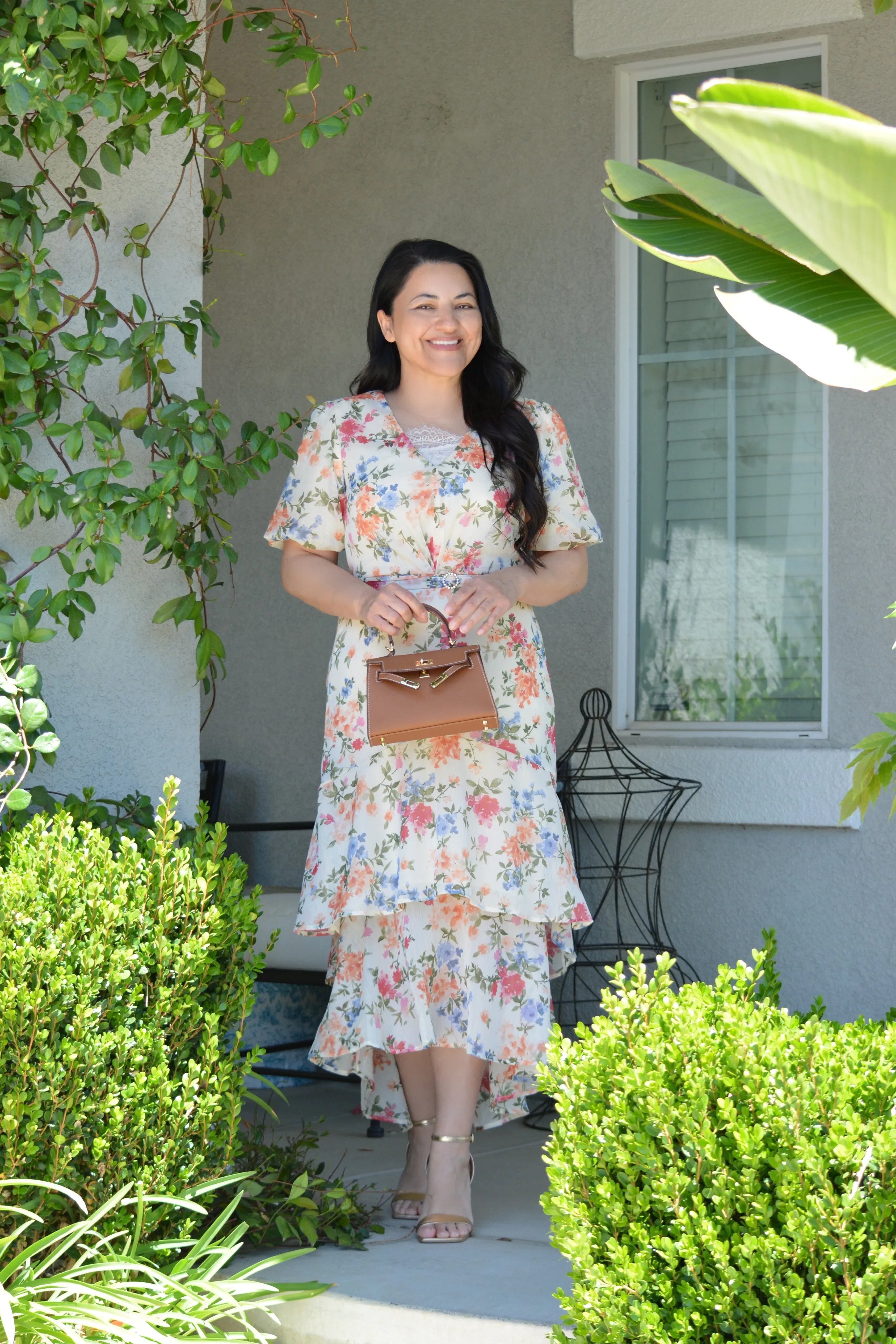 Maude Floral Highlow Dress