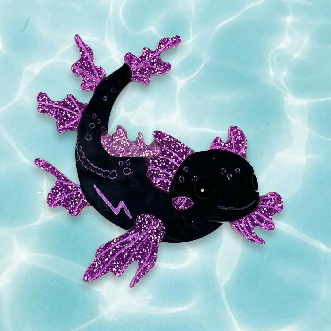 Muffin Axolotl - brooch - Set of 4