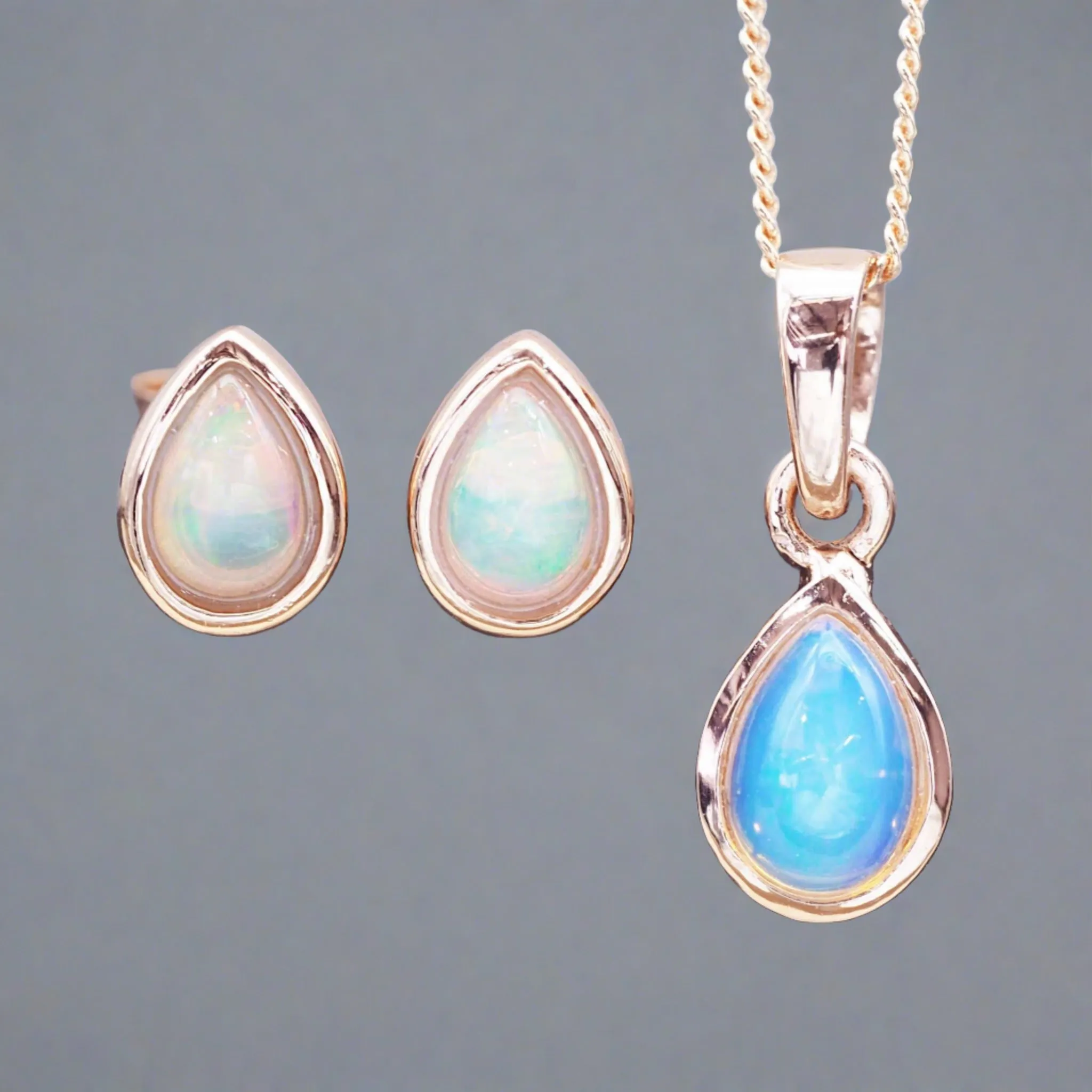 October Birthstone Jewellery Set - Opal Jewellery