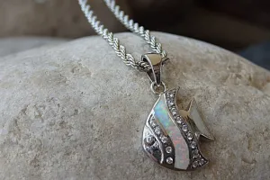 Opal Fish Necklace