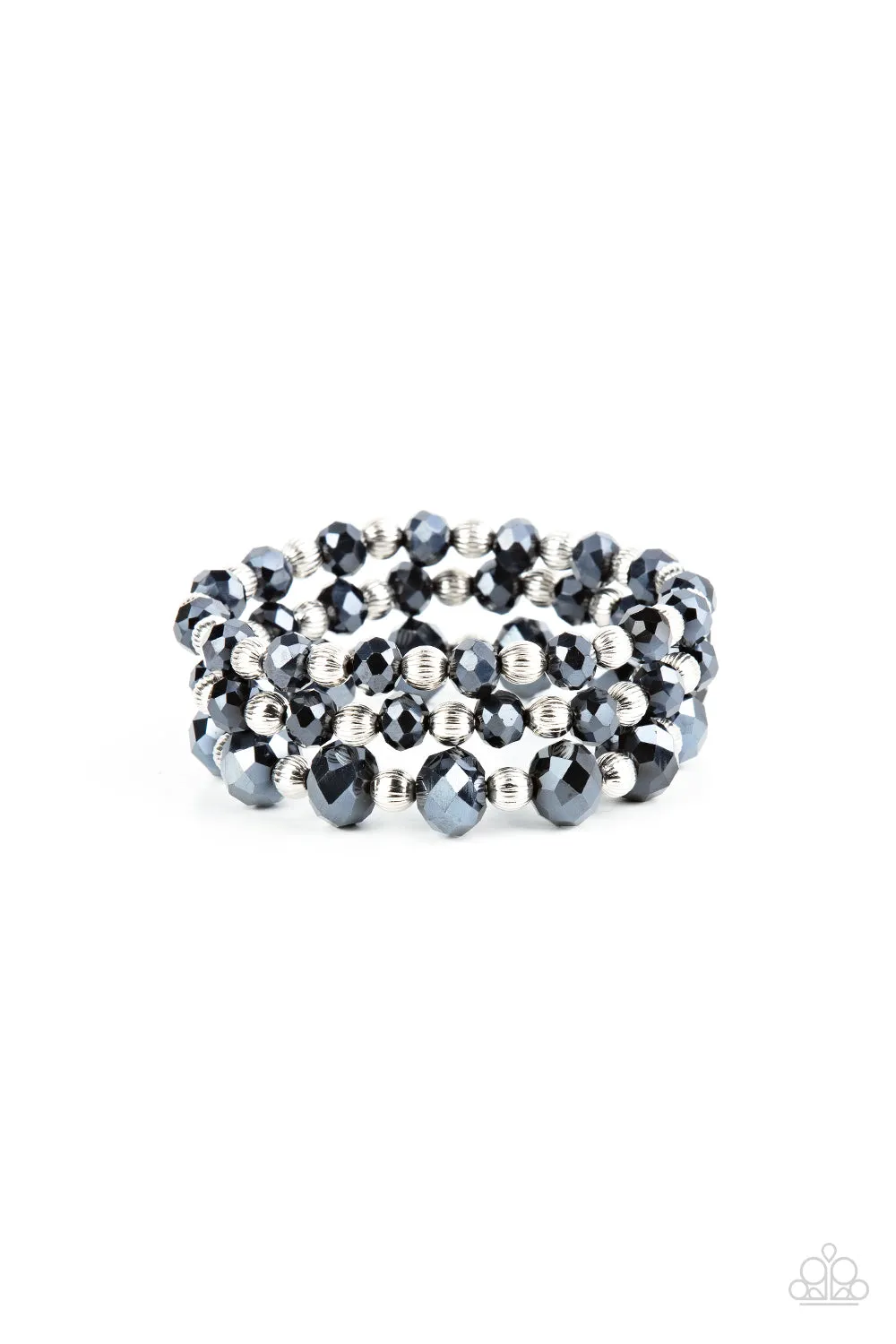 Open Door Jewelry - Eiffel Tower Tryst - Blue Bracelet - Paparazzi Accessories