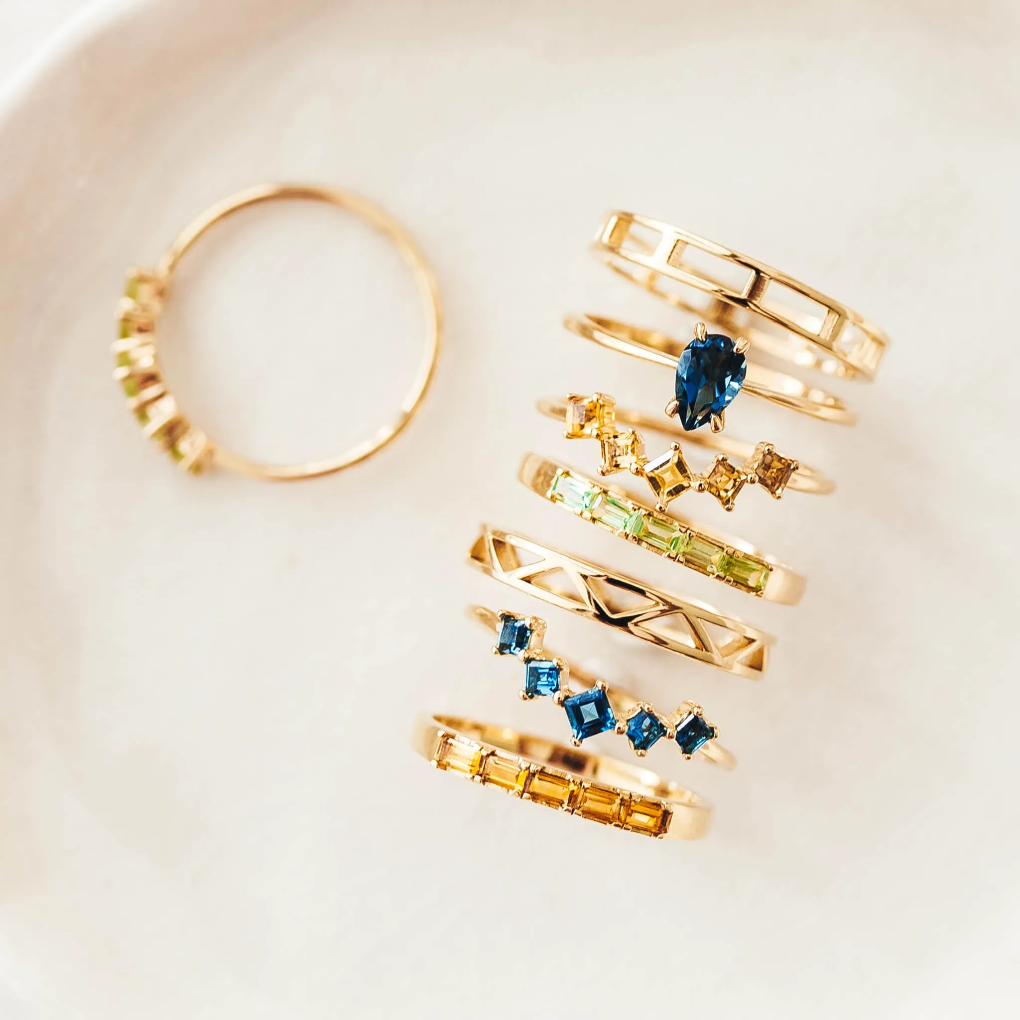 Pear Shaped Ring London Blue Topaz - Martine