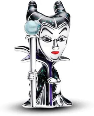 RADIVIDE 925 Sterling Silver Charms, Evil Queen Apple Charm, Villains Cruella De Vil Charm, Villains Maleficent Charm for Pandora Women's Bracelet DIY Charms, Women's Holiday Charms Gifts