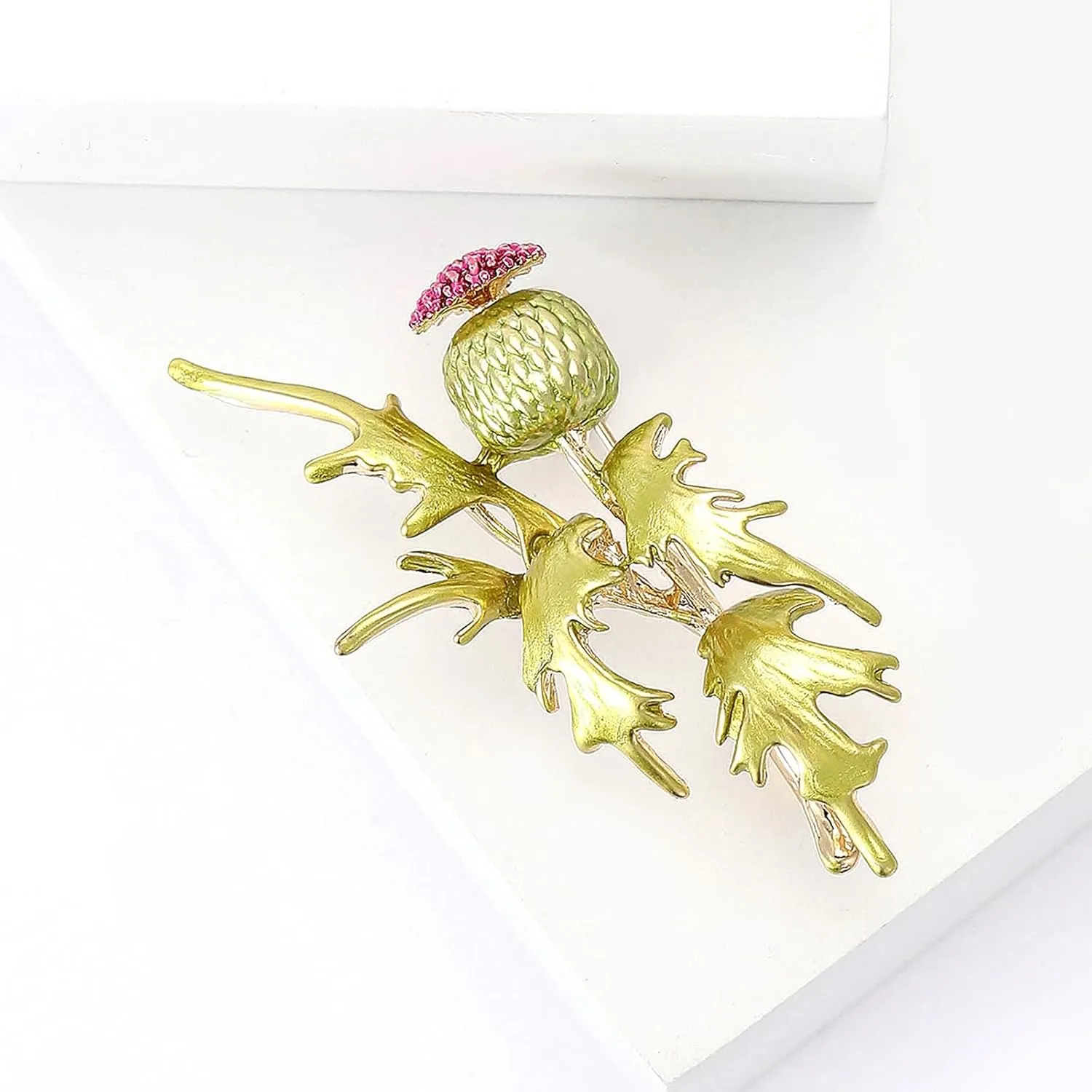 Rhinestone Flower Brooches for Women Enamel Floral Brooch Lapel Pins for Mom Wife Elegant Dress Accessories Mother's Day Jewelry Gifts