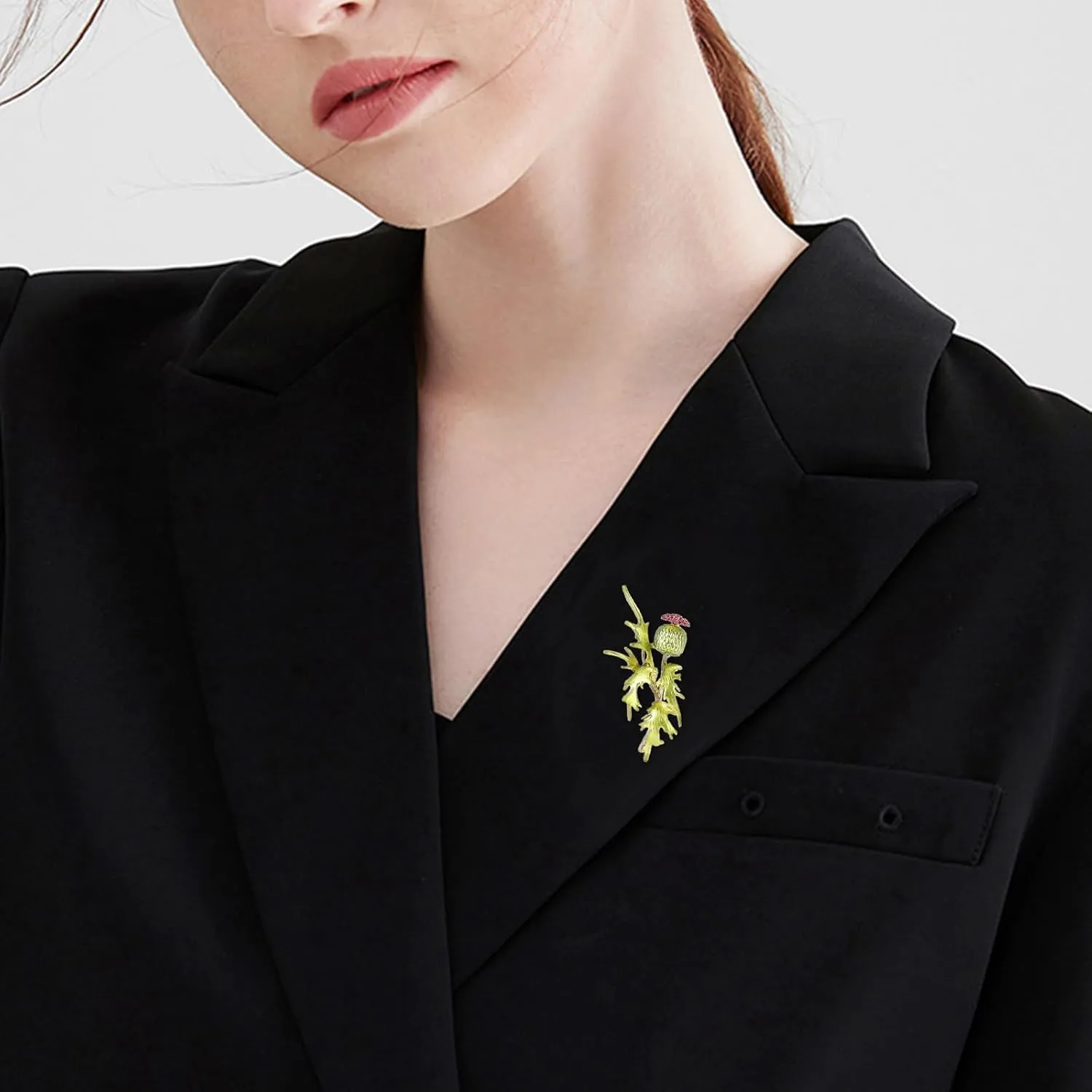 Rhinestone Flower Brooches for Women Enamel Floral Brooch Lapel Pins for Mom Wife Elegant Dress Accessories Mother's Day Jewelry Gifts