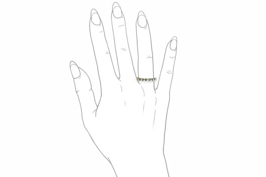 Sicily Topaz Bezel Band