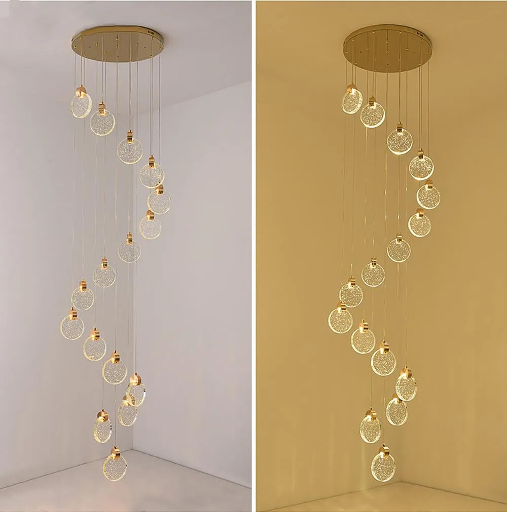 Staircase Crystal Disc Pendants