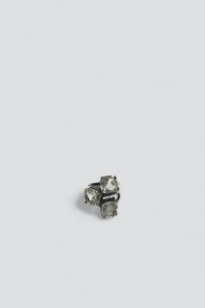 Sterling Silver Three White Topaz Ring