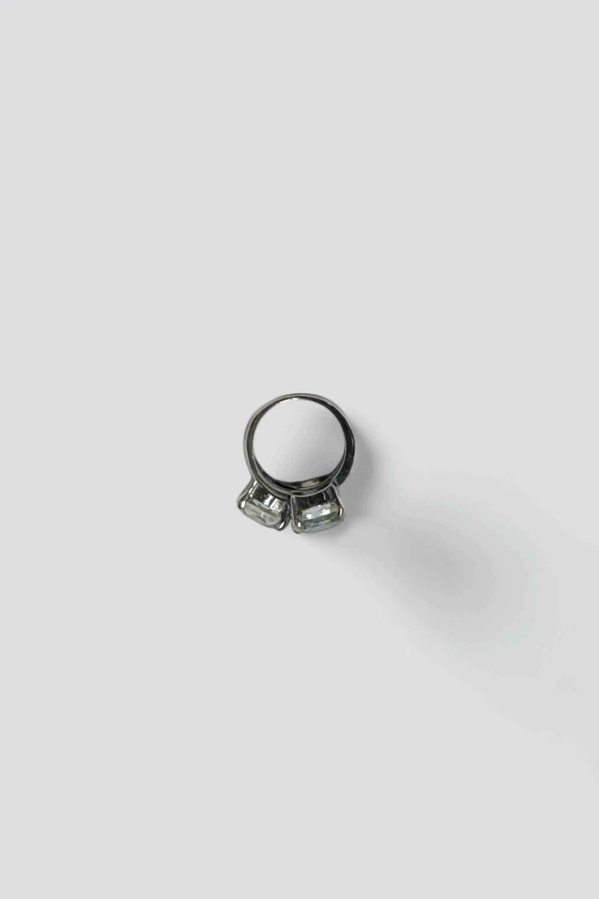 Sterling Silver Three White Topaz Ring
