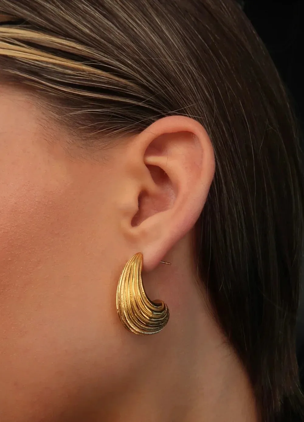 Textured Tear Drop Earrings