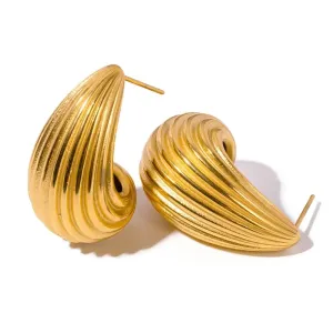Textured Tear Drop Earrings