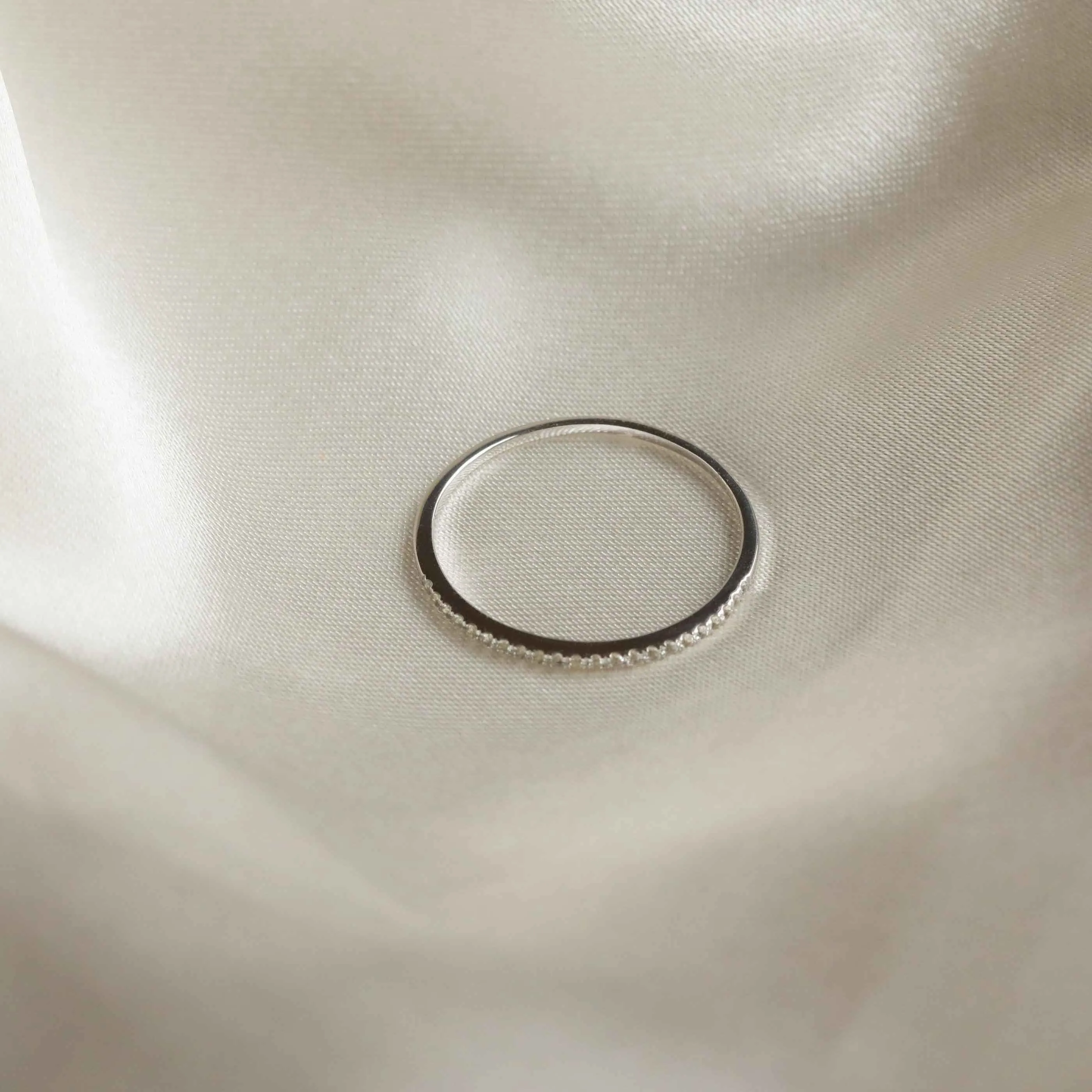 Topaz Eternity Ring in Solid White Gold