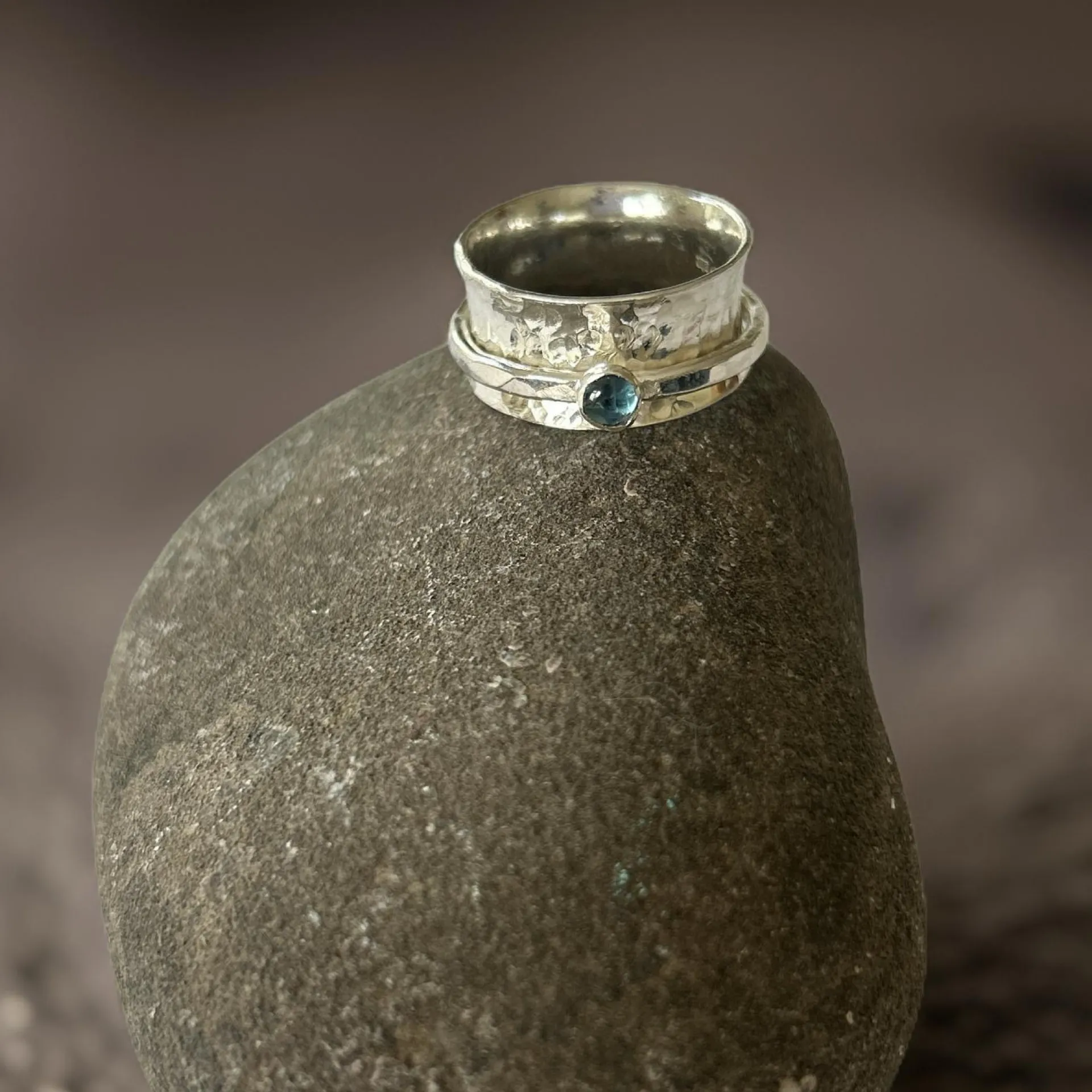 Topaz Spinner Ring