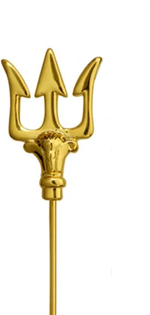 Trident Brooches Mens Suits Brooches Women Shirt Collar Pin Sea God Weapon Trident Design Brooches for Men Women